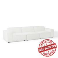 Modway EEI-4112-WHI White Restore 3-Piece Sectional Sofa