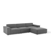 Modway EEI-4113-CHA Charcoal Restore 4-Piece Sectional Sofa