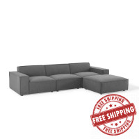 Modway EEI-4113-CHA Charcoal Restore 4-Piece Sectional Sofa