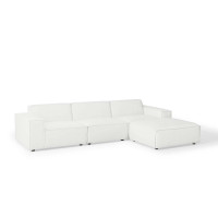 Modway EEI-4113-WHI White Restore 4-Piece Sectional Sofa