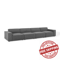 Modway EEI-4114-CHA Charcoal Restore 4-Piece Sectional Sofa