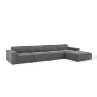Modway EEI-4115-CHA Charcoal Restore 5-Piece Sectional Sofa