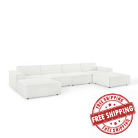 Modway EEI-4116-WHI White Restore 6-Piece Sectional Sofa