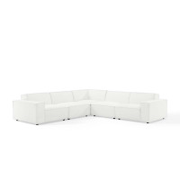 Modway EEI-4117-WHI White Restore 5-Piece Sectional Sofa