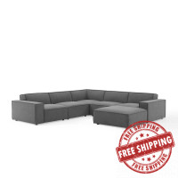 Modway EEI-4118-CHA Charcoal Restore 6-Piece Sectional Sofa