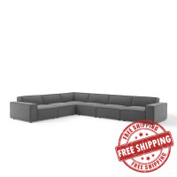 Modway EEI-4119-CHA Charcoal Restore 6-Piece Sectional Sofa