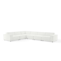 Modway EEI-4119-WHI White Restore 6-Piece Sectional Sofa