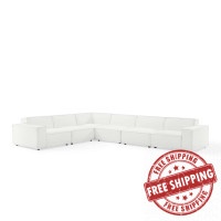 Modway EEI-4119-WHI White Restore 6-Piece Sectional Sofa