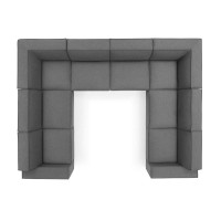 Modway EEI-4121-CHA Charcoal Restore 8-Piece Sectional Sofa