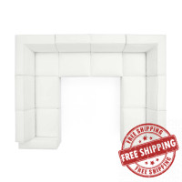 Modway EEI-4121-WHI White Restore 8-Piece Sectional Sofa