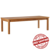 Modway EEI-4122-NAT Natural Upland Outdoor Patio Teak Wood Coffee Table