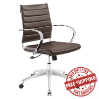 Modway EEI-4136-BRN Brown Jive Mid Back Office Chair