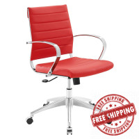 Modway EEI-4136-RED Red Jive Mid Back Office Chair