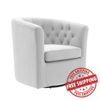 Modway EEI-4138-LGR Light Gray Prospect Tufted Performance Velvet Swivel Armchair