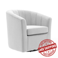 Modway EEI-4139-LGR Light Gray Prospect Performance Velvet Swivel Armchair