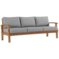 Modway EEI-4176-NAT-GRY Natural Gray Marina Outdoor Patio Teak Sofa