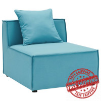 Modway EEI-4209-TUR Turquoise Saybrook Outdoor Patio Upholstered Sectional Sofa Armless Chair