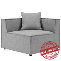 Modway EEI-4210-GRY Gray Saybrook Outdoor Patio Upholstered Sectional Sofa Corner Chair
