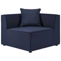 Modway EEI-4210-NAV Navy Saybrook Outdoor Patio Upholstered Sectional Sofa Corner Chair