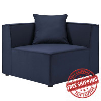 Modway EEI-4210-NAV Navy Saybrook Outdoor Patio Upholstered Sectional Sofa Corner Chair