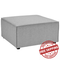 Modway EEI-4211-GRY Gray Saybrook Outdoor Patio Upholstered Sectional Sofa Ottoman