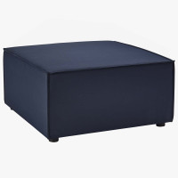 Modway EEI-4211-NAV Navy Saybrook Outdoor Patio Upholstered Sectional Sofa Ottoman