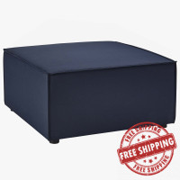 Modway EEI-4211-NAV Navy Saybrook Outdoor Patio Upholstered Sectional Sofa Ottoman