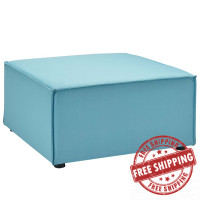Modway EEI-4211-TUR Turquoise Saybrook Outdoor Patio Upholstered Sectional Sofa Ottoman