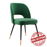 Modway EEI-4212-EME Emerald Rouse Performance Velvet Dining Side Chair