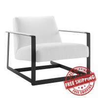Modway EEI-4220-BLK-WHI Black White Seg Upholstered Accent Chair