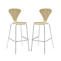 Modway EEI-4231-NAT Natural Passage Dining Bar Stool Set of 2
