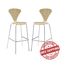 Modway EEI-4231-NAT Natural Passage Dining Bar Stool Set of 2