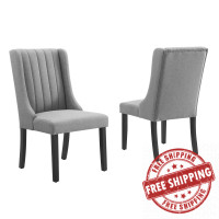 Modway EEI-4245-LGR Light Gray Renew Parsons Fabric Dining Side Chairs - Set of 2