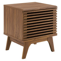 Modway EEI-4262-WAL Walnut Render Vinyl Record Display Stand