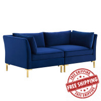 Modway EEI-4268-NAV Navy Ardent Performance Velvet Loveseat