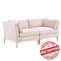 Modway EEI-4268-PNK Pink Ardent Performance Velvet Loveseat