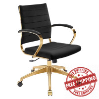 Modway EEI-4281-BLK Black Jive Mid Back Performance Velvet Office Chair