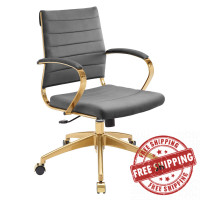 Modway EEI-4281-GRY Gray Jive Mid Back Performance Velvet Office Chair