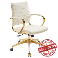 Modway EEI-4281-IVO Ivory Jive Mid Back Performance Velvet Office Chair