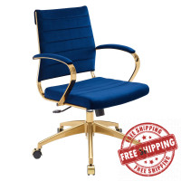 Modway EEI-4281-NAV Navy Jive Mid Back Performance Velvet Office Chair