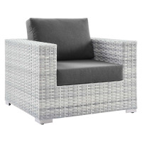 Modway EEI-4297-LGR-CHA Convene Outdoor Patio Armchair Light Gray Charcoal