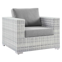 Modway EEI-4297-LGR-GRY Convene Outdoor Patio Armchair Light Gray Gray