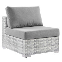 Modway EEI-4298-LGR-GRY Convene Outdoor Patio Armless Chair Light Gray Gray