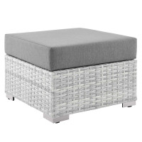 Modway EEI-4301-LGR-GRY Convene Outdoor Patio Ottoman Light Gray Gray
