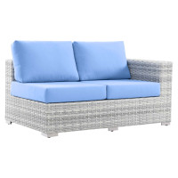 Modway EEI-4302-LGR-LBU Convene Outdoor Patio Right-Arm Loveseat Light Gray Light Blue