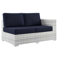 Modway EEI-4302-LGR-NAV Convene Outdoor Patio Right-Arm Loveseat Light Gray Navy