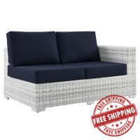 Modway EEI-4302-LGR-NAV Convene Outdoor Patio Right-Arm Loveseat Light Gray Navy