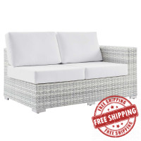 Modway EEI-4302-LGR-WHI Convene Outdoor Patio Right-Arm Loveseat Light Gray White