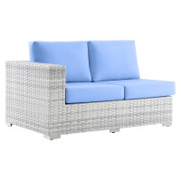 Modway EEI-4303-LGR-LBU Convene Outdoor Patio Left-Arm Loveseat Light Gray Light Blue