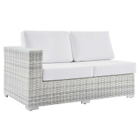 Modway EEI-4303-LGR-WHI Convene Outdoor Patio Left-Arm Loveseat Light Gray White